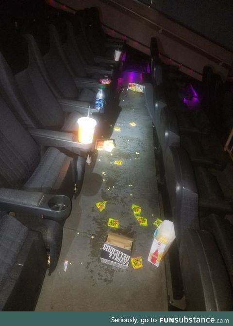 F**k you if you watch a movie and leave your area like this