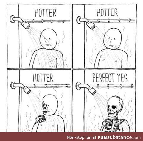 Showering during winter