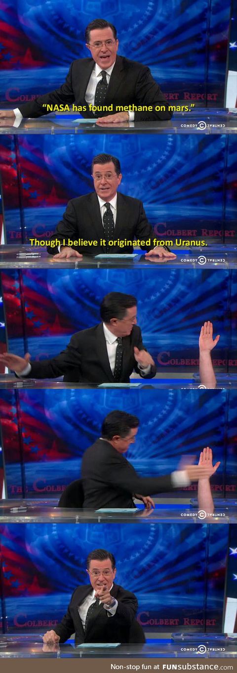 Colbert knows how to deal with a good joke