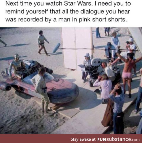 Remember it next time you watch star wars