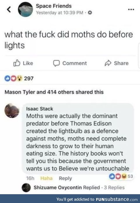 The moth kingdom shall rise up