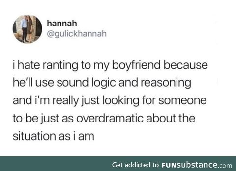 I thought problem solving was good but I guess this is why my girlfriend gets more pissed