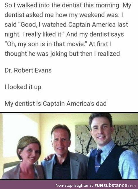 The secret to cap's perfect teeth