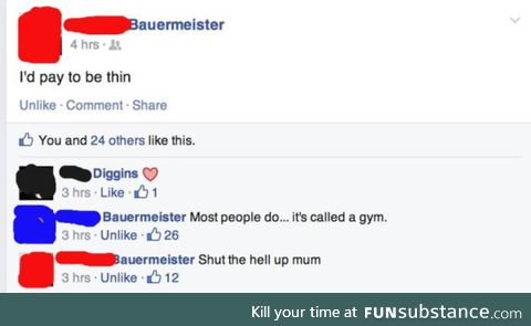 Mom burn!