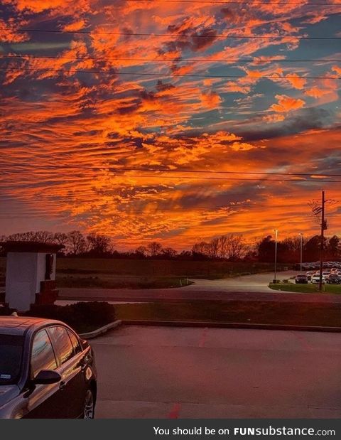 The sky was on fire tonight!