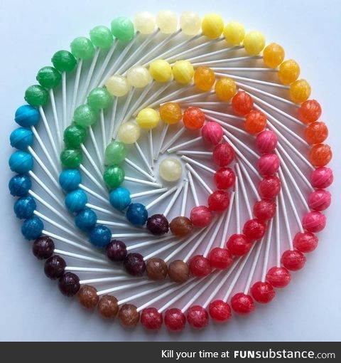 A dum dum color wheel