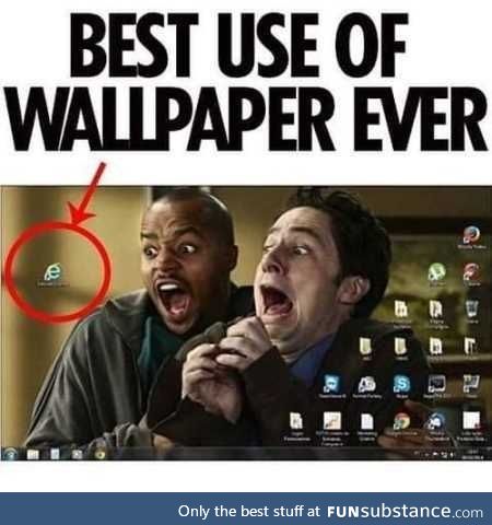 Best use of wallpaper ever