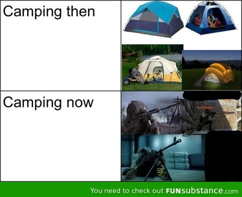 Camping then and now