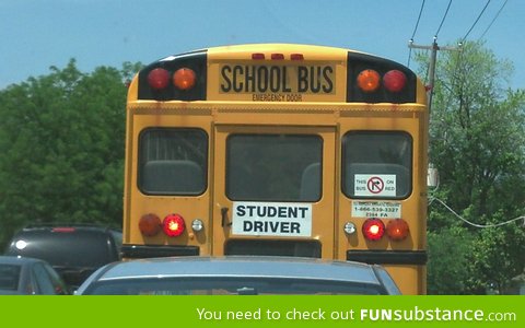It appears there was a mutiny on this school bus.