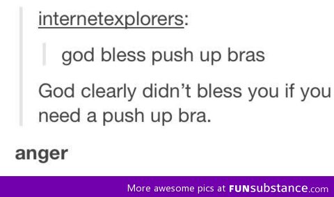 God bless push up bras