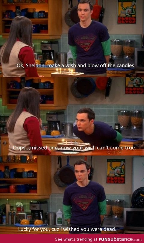 Make a wish Sheldon