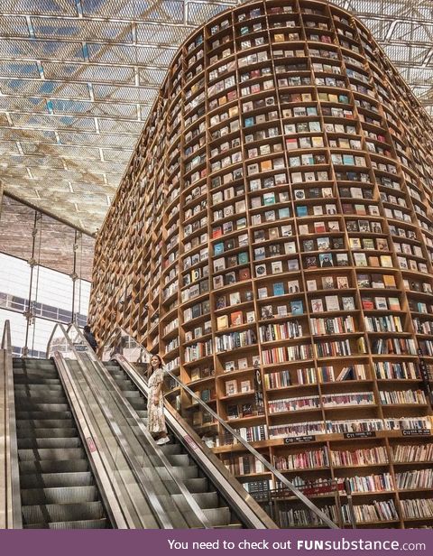 This gigantic “bookshelf” in Korea