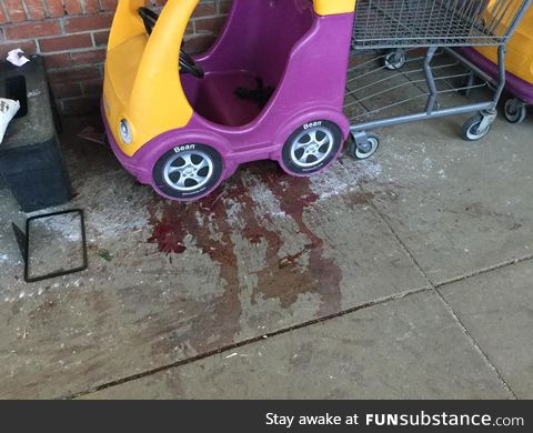 Looks like someone ran over a toddler