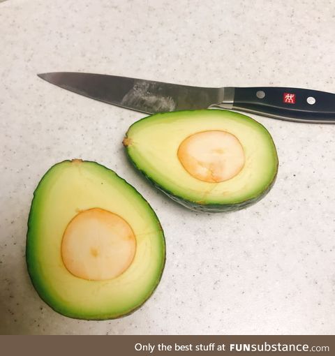 Asked my husband to cut the avocado in half - he said "sure"