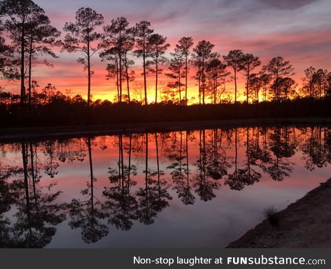 My brother sent me this picture of the sunset from his campsite