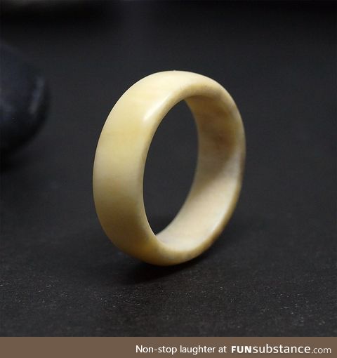 Carved that ring from shed deer antler