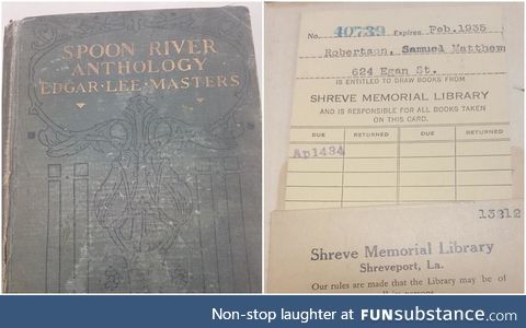 A book borrowed 84 years ago was returned to a Louisiana library by the son of a woman