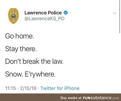 My local Police Dept's social media guy deserves a raise!