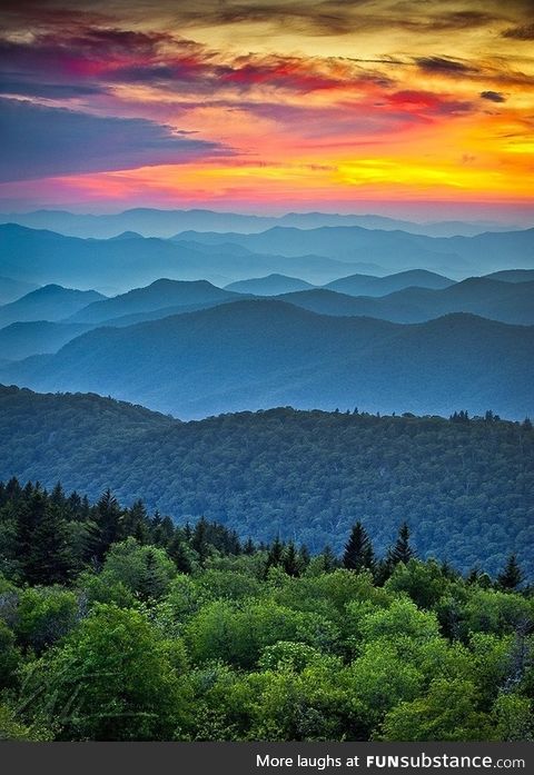 North Carolina Blue Ridge Mountains (unaltered, taken in West Jefferson, NC last October)