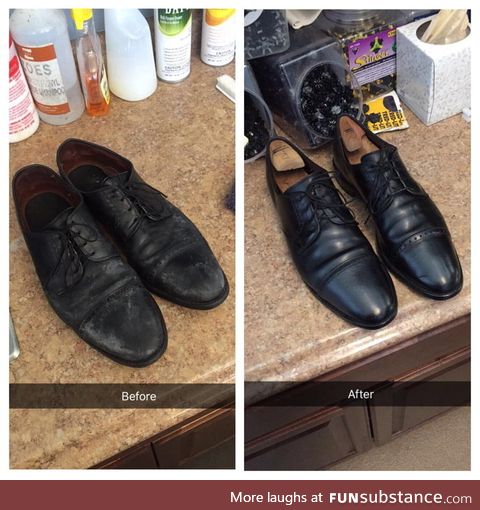 I polish shoes at a golf club. Sometimes I think my work is oddly satisfying