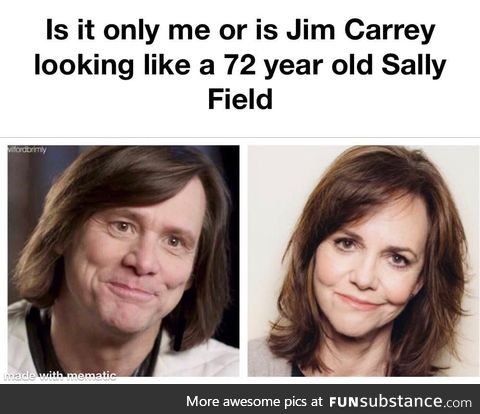 Jim Carrey aging fluidly