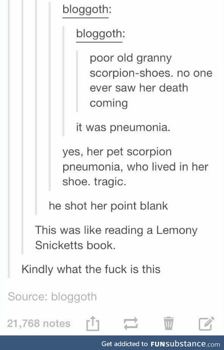 The Tragic Tale of Granny Scorpion-Shoes