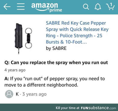 Reusable pepper spray