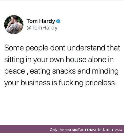 Except that at 23, I don't own a house yet. So here I am munching a shitload of