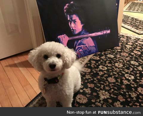 My sister made it, my dog took credit for it