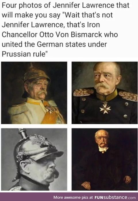 "wacht eens eventjes dat is Otto van Bismarck de ijzeren kanselier"