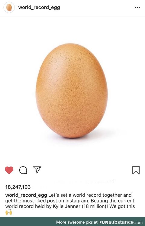 The egg that surpassed Kylie Jenner on Instagram