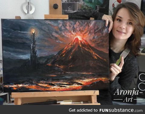 Oil Painting of Mordor