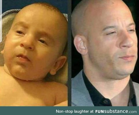 Does the baby remind you of someone?