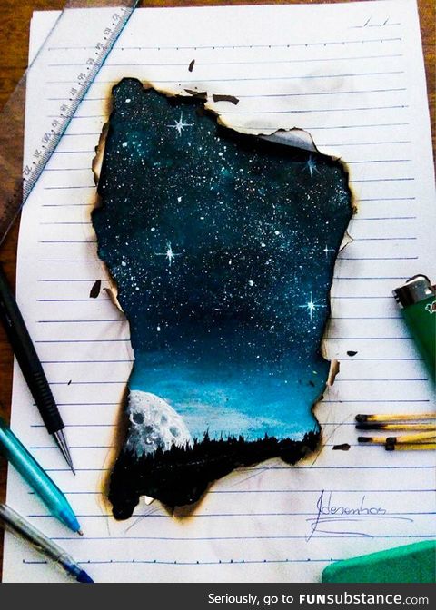 Amazing notebook art (no, there isn't really burns)
