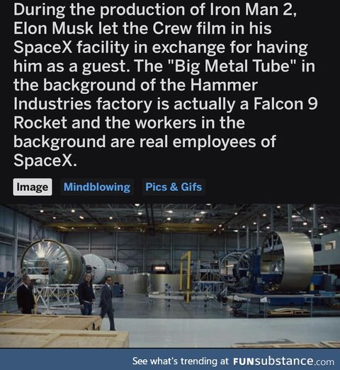 They used real Space X facility props for Iron Man 2