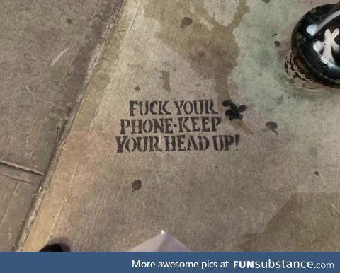 Saw this on the sidewalk in NYC ~New Yorker’s are always keeping it real!