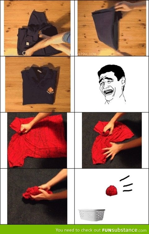 My way to fold a shirt