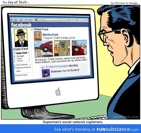 Superman on Facebook