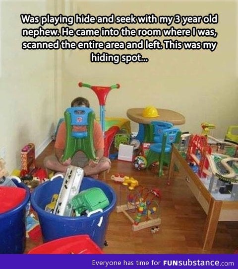 Hiding from a 3-Year-Old