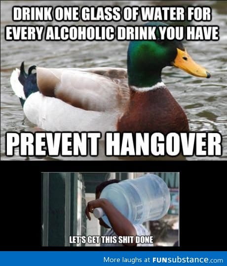 Preventing hangovers