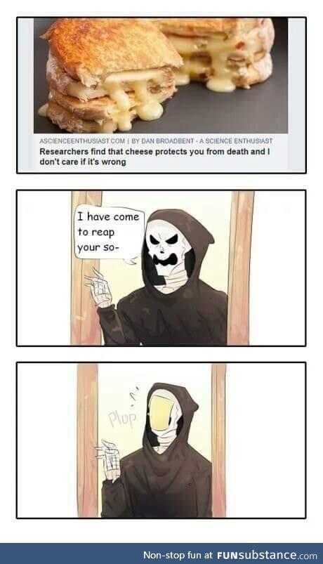 Cheese protects from death