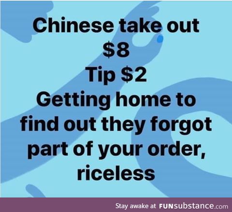 Chinese take out fail