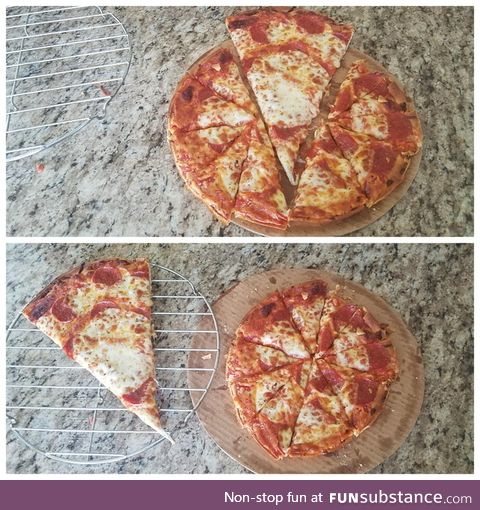 Cutting pizza like this