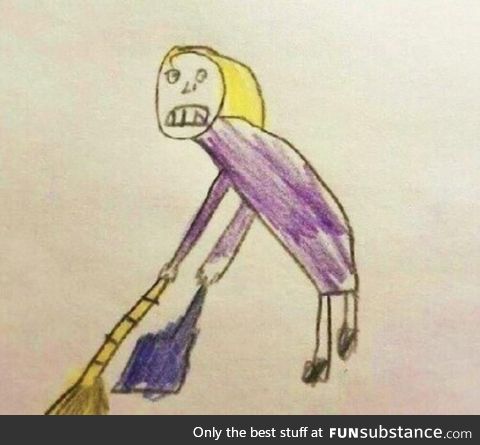 The homework was “Draw your mommy.”