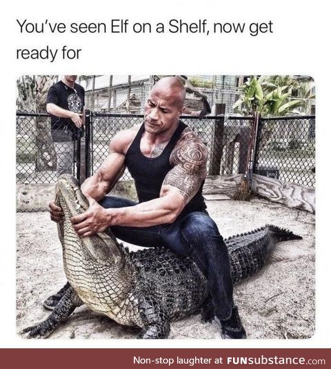 The Rock on a croc