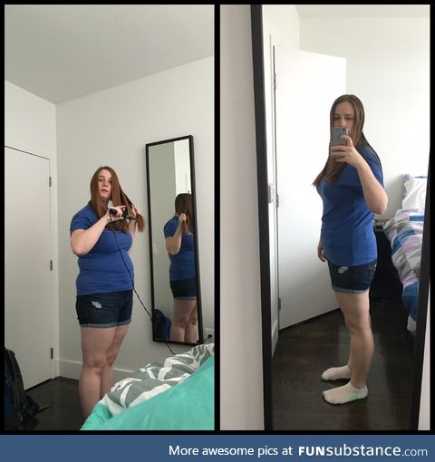 Same outfit, 30lb difference