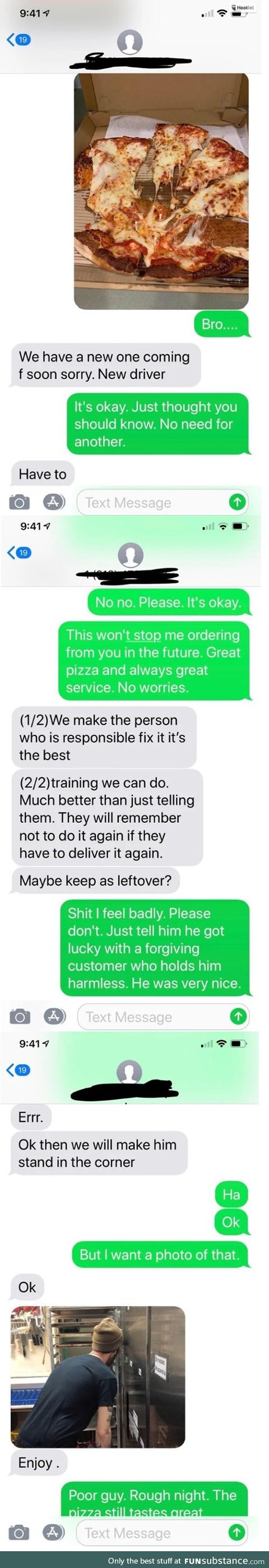Pizza guy botches a delivery