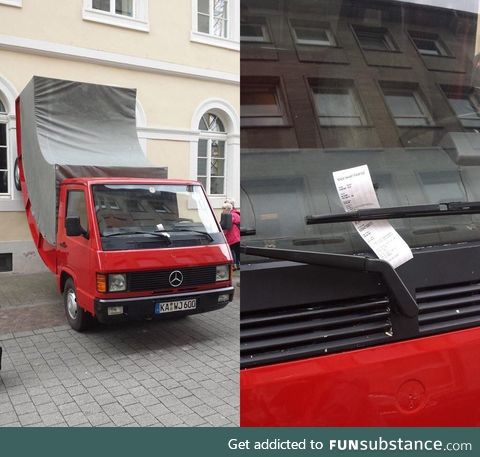 Mercedes-Benz food truck in Karlsruhe, Germany receives ticket from overzealous officer