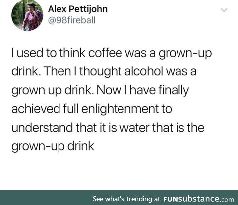 Grown up drinks