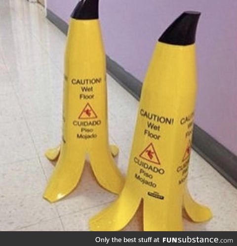 Banana shaped caution cones
